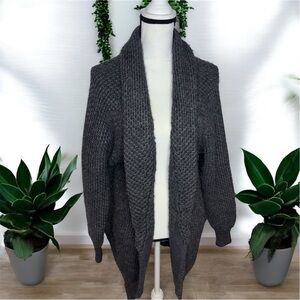 Maje Wool & Alpaca Gray Cardigan Sweater Size TU (One Size) Made In Italy